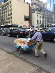 New York street popsicle cart