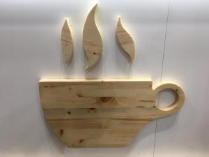 wood coffee sign