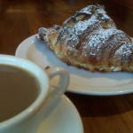 tartine bakery croissant and coffee