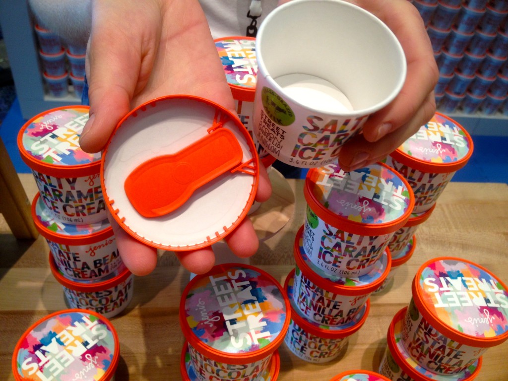 yogurt or instant soup cup with a built-in spoon