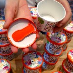 yogurt or instant soup cup with a built-in spoon