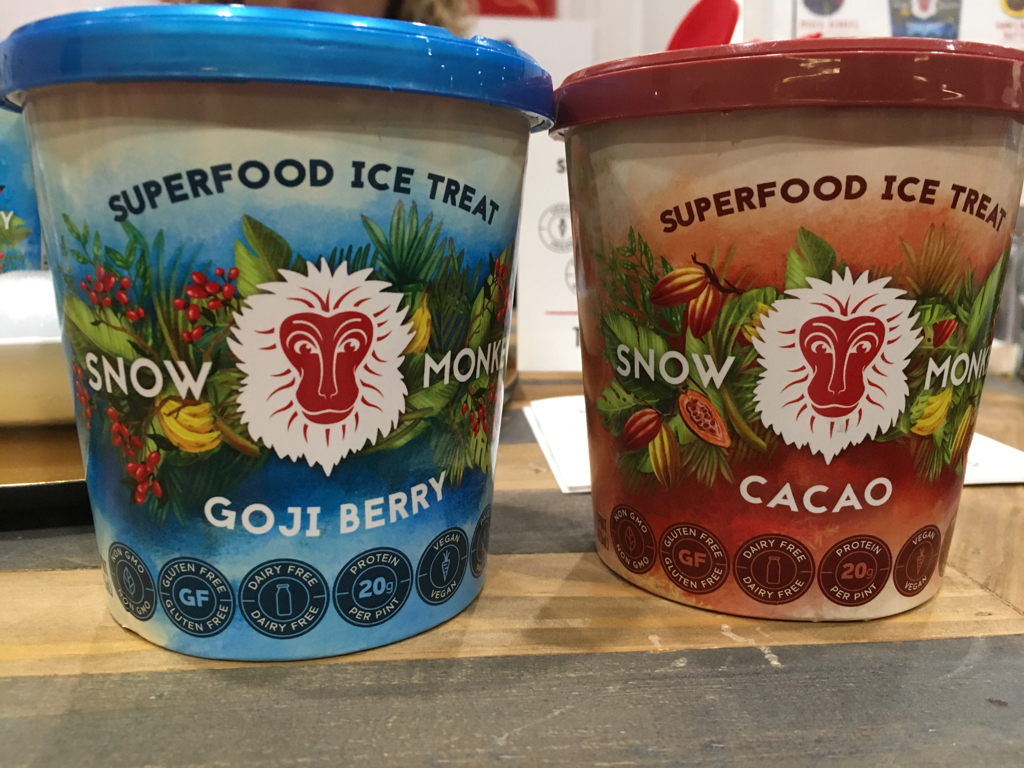 Super food ice cream at the fancy food show 