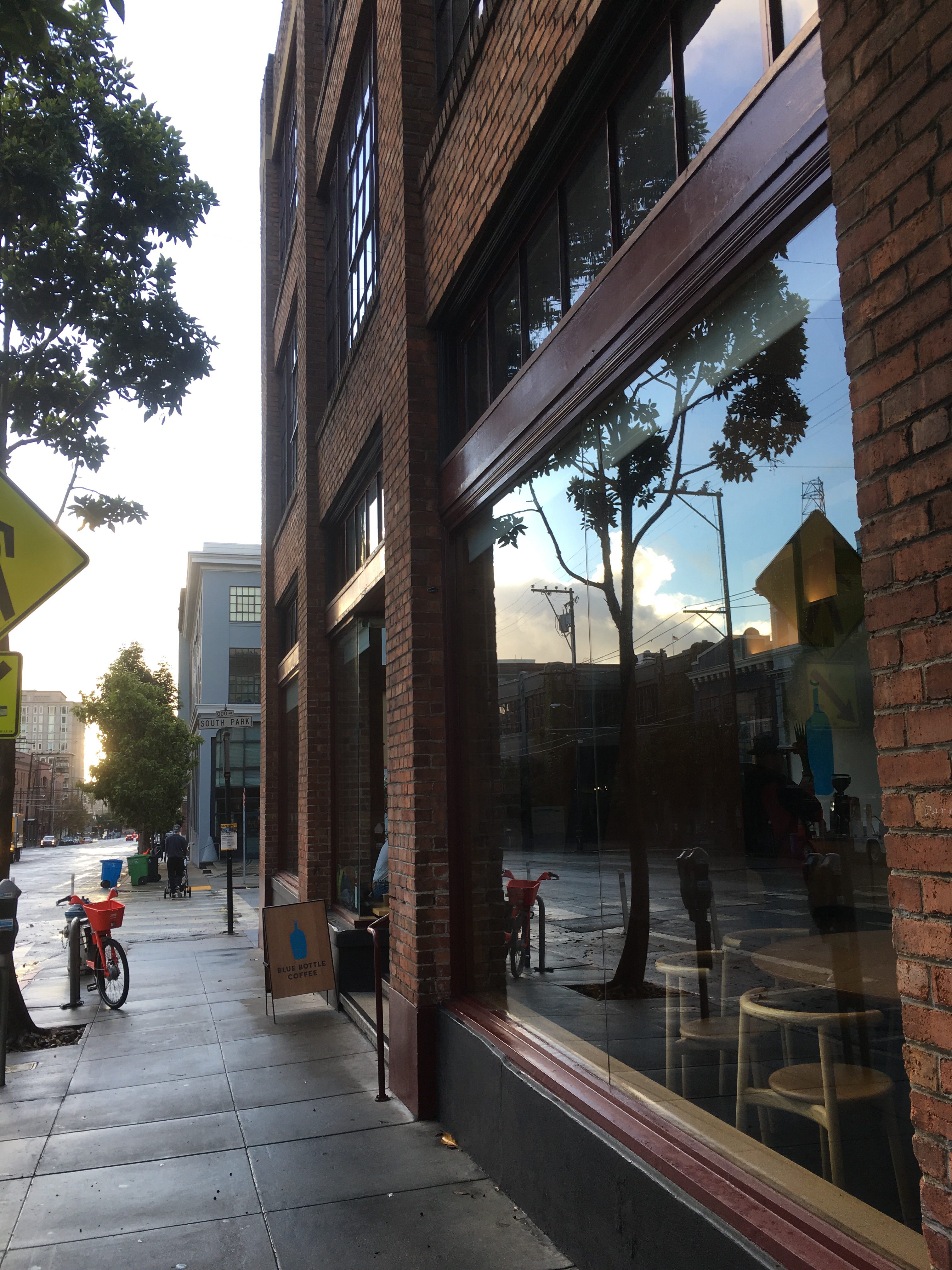 blue bottle in san francisco, the former home of jeremy's clothing