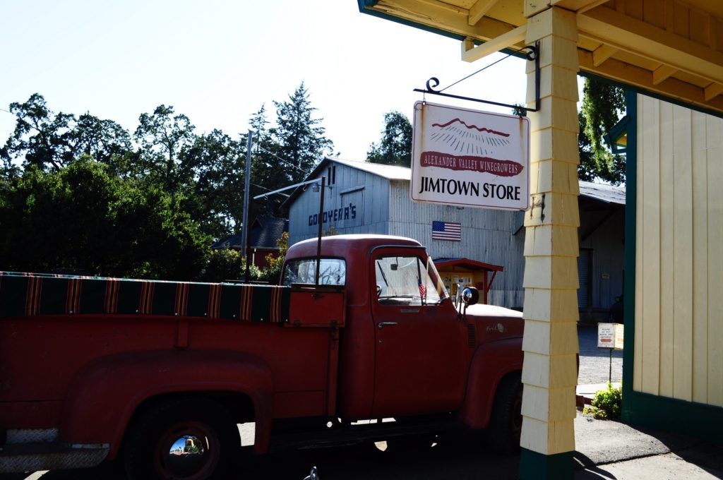 Sitting on the porch at the Jimtown Store in Alexander Valley